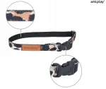 Reguliuojamas antkaklis AMIPLAY Safari Panther, M, 25&ndash;40 x 1,5 cm