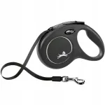 Automatinis flexi Classic M 5 m pavadėlis &scaron;unims iki 25 kg, juodas