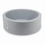Vaiki&scaron;ka sausa žaidimų baseinas-playpen, apvali, 90x30 cm, &scaron;viesiai pilka