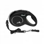 Automatinis pavadėlis Flexi Classic M, juodas, 8 m, iki 20 kg