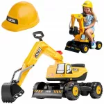 Žaislinis ekskavatorius JCB su judančia kau&scaron;u, geltonas, nuo 3 metų, Falk