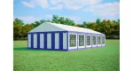 Sodo palapinė 6x12 m PVC Standard PLUS, atspari ugniai, mėlyna