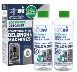Kalkių &scaron;alinimo skystis DE LONGHI kavos aparatams CAFFENU, 2 x 200 ml