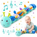 Mink&scaron;tas muzikinis sensorinis žaislas kūdikiams &bdquo;Kirmėlė&ldquo;