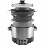 Daugiafunkcis puodas 1,8 l 1000 W, nerūdijančio plieno, automatinis dangtis