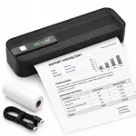 Ne&scaron;iojamas A4 NETUM Bluetooth terminis spausdintuvas, 203 DPI, 2600 mAh, be ra&scaron;alo