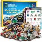 Rinkinio &bdquo;NATIONAL GEOGRAPHIC&ldquo; akmenų ir mineralų rinkinys, daugiau nei 200 vnt., nuo 8 metų