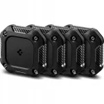 4 Spigen Tough Armor dėklų rinkinys AirTag, atsparus vandeniui, tvirtas apsauginis