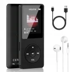 MP3 grotuvas su radiju, &bdquo;Bluetooth&ldquo;, garso įra&scaron;ymo funkcija, triuk&scaron;mo slopinimu, 16 GB atmintimi ir ausinėmis