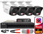 Lauko vaizdo stebėjimo kamera Hikvision IPC-B140HA-LUC, 4MP, PoE, 4 vnt. komplektas