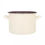 Emaliuotas puodas Silesia 4,4 l, kreminės spalvos, 20 cm