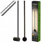 Sieninis LED &scaron;viestuvas, 60 cm, 9 W, 4000K, juodas, miegamajam