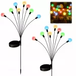 Saulės sodo lempos RGB, rutuliai, 8 LED, 2 vnt.