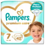 Sauskelnės PAMPERS Premium Care Flex&Protect, 7 dydis, 15+ kg, 42 vnt.