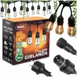 Lauko girlianda 10 m su 10 LED lemputėmis, atspari vandeniui