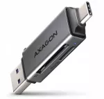Kortelių skaitytuvas AXAGON CRE-DAC, USB-C ir USB-A, 5 Gbps, 2 lizdai SD kortelėms