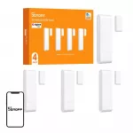 Langų ir durų atidarymo jutiklių rinkinys SONOFF SNZB-04PR2, 4 vnt., Zigbee 3.0