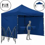 Sulankstoma palapinė Express, 3x3 m, mėlyna, lauko ir komercijai