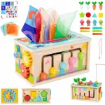 Montessori lavinamasis sensorinis žaislas vaikams nuo 6 mėn., 6 viename