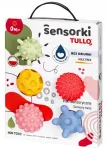 Sensoriniai kamuoliukai TULLO, 5 vnt., pastelinių spalvų, be skylių