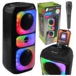 Bevielė Bluetooth kolonėlė BOOMBOX, 20W, USB, karaoke, RGB ap&scaron;vietimas