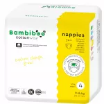 Vienkartinės sauskelnės BAMBIBOO COTTONWEAR, 4 dydis, 9&ndash;14 kg, 24 vnt.