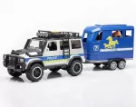 Policijos žaislinė Mercedes G-klasės ma&scaron;ina su priekaba ir arkliu