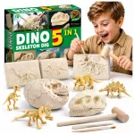 Dinozauro kasinėjimo rinkinys vaikams, 5 viename, archeologo žaidimas