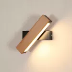 Sieninis LED &scaron;viestuvas, medinis, juodas, pasukamas, 4W, 3000K