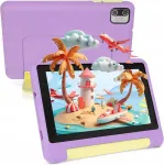 Vaiki&scaron;kas plan&scaron;etinis kompiuteris 7", Android 13, 8 GB RAM, 64 GB atmintis, WiFi, Bluetooth, rožinis dėklas