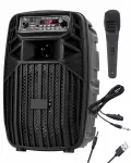 Ne&scaron;iojama garso kolonėlė 400W su LED, Bluetooth, USB, radiju ir mikrofonu