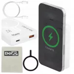 I&scaron;orinė baterija PowerBank, 10000 mAh, su MagSafe, PD 20W, QC 22,5, balta