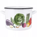 Emaliuotas sultinys Silesia, baltas, 24 cm, 7,5 l