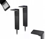 Saulės sodo &scaron;viestuvų rinkinys, 2 vnt., 57 cm, su LED ir sutemų jutikliu