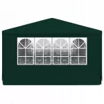Pavėsinė su sienelėmis, 4x6 m, žalia, 90 g/m&sup2;, vidaXL