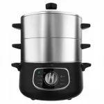 Garintuvas Cecotec Vapovita SteelPot, 10 l, 1300 W, 3 indai, juodas/sidabrinis