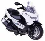 Sportinis paspirtuko modelis 1:10, 14 cm, balta, plastikas/metal, su &scaron;viesomis ir garsu