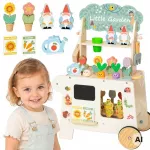 Medinė sodo vežimėlis TOOKY TOY Little Gardener