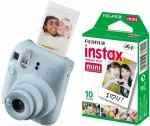 Momentinis fotoaparatas Fujifilm Instax Mini 12 mėlynas + 10 nuotraukų