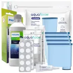 Kavos aparato filtrų tabletės AquaFloow 4 vnt. + Philips nukalkinimo priemonė