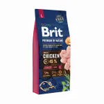 Sausas &scaron;unų pa&scaron;aras Brit Premium by Nature Junior Large, 15 kg