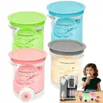 Ledų indeliai NINJA CREAMi Deluxe su dangteliais, 480 ml, 4 vnt., tinka NC700/NC701