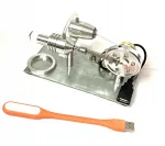 Stirling variklio modelis su LED ir USB lempa
