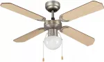 Lubų ventiliatorius LUMIA, 106 cm, rie&scaron;utmedžio/ buko, 1 x E27 LED