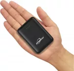 I&scaron;orinė baterija 10000mAh, kompakti&scaron;ka, 2 USB lizdai, juoda