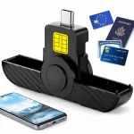 Tachografo kortelių skaitytuvas su USB-C, sulankstomas, skirtas i&scaron;maniesiems telefonams