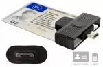USB-MICRO kortelių skaitytuvas telefonui su programa