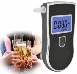 Profesionalus elektroninis alkotesteris POLICE AL6 su LCD ekranu ir antgaliais