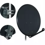 Plieninė palydovinė antena FAMAVAL TRX-EL 85 cm, grafito spalvos, HD, 4K