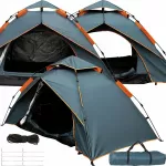 Automatinė vandeniui atspari palapinė 1&ndash;2 asmenims, 225x135 cm